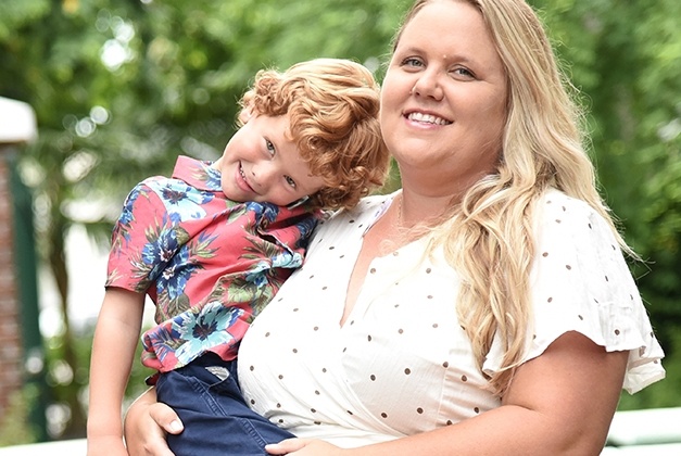 Pig Pine Key Florida dentist Amanda Cobb DMD with her youngest child