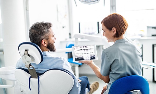 patient getting dental checkup in Big Pine Key