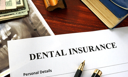 dental insurance form on a table