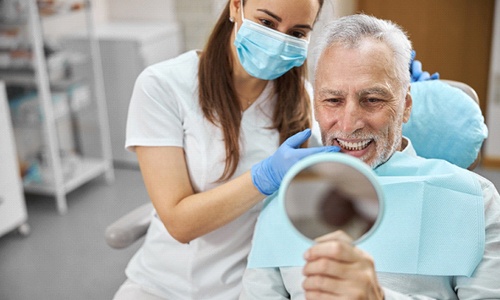 man getting dental checkup in Big Pine Key